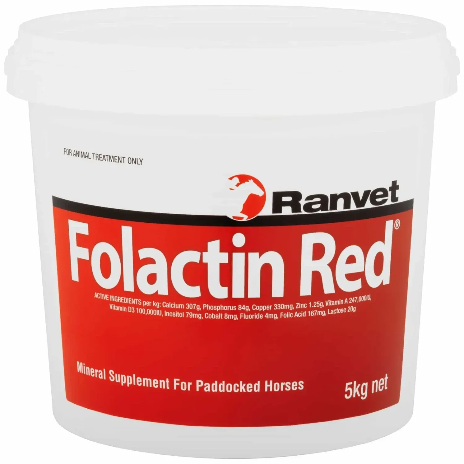 Ranvet Folactin Red Stud Formula Mineral Supplement for Paddocked Horses - 5 kg Ranvet Folactin Red Stud Formula Mineral Supplement for Paddocked Horses - 5 kg