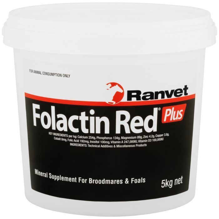 Ranvet Folactin Red Plus Mineral Supplement for Mares and Foals - 5 kg Ranvet Folactin Red Plus Mineral Supplement for Mares and Foals - 5 kg