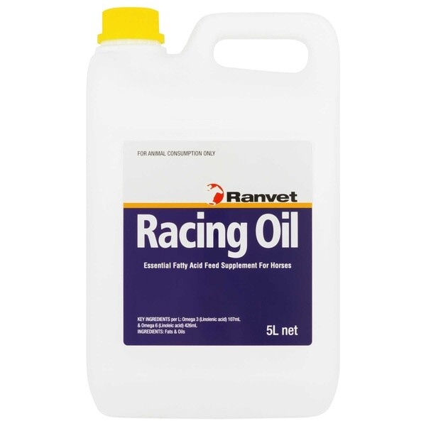 Ranvet Racing Oil High-Energy Conditioning Oil for Horses  -  5 litres