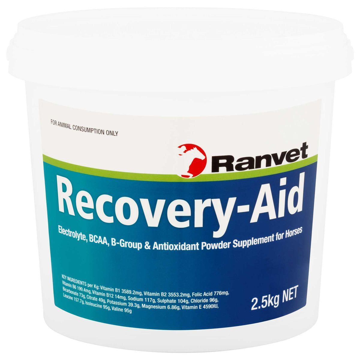 Ranvet Recovery Aid | Electrolyte & Energy Support for Horses  -  2.5 kg