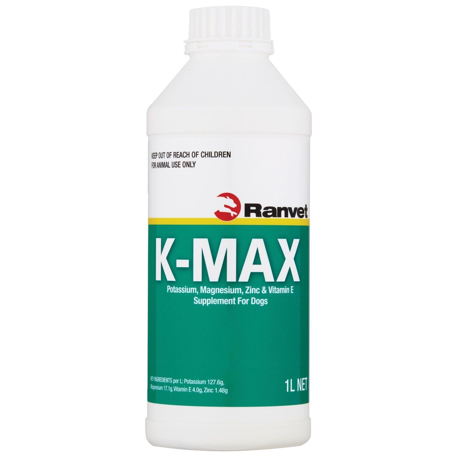 Ranvet K-Max for Dogs Liquid Electrolyte & Potassium Supplement -  5 litres