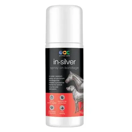 EAC In-Silver Spray-On Bandage Aluminium Horse Spray Protective Wound Barrier & Healing Support -  283 grams