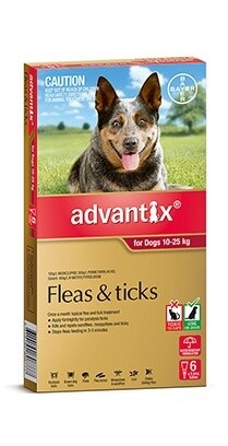 Advantix for Dogs Flea, Tick & Mosquito Protection Spot-On Large  -   10 - 25 kgs - 3 pack