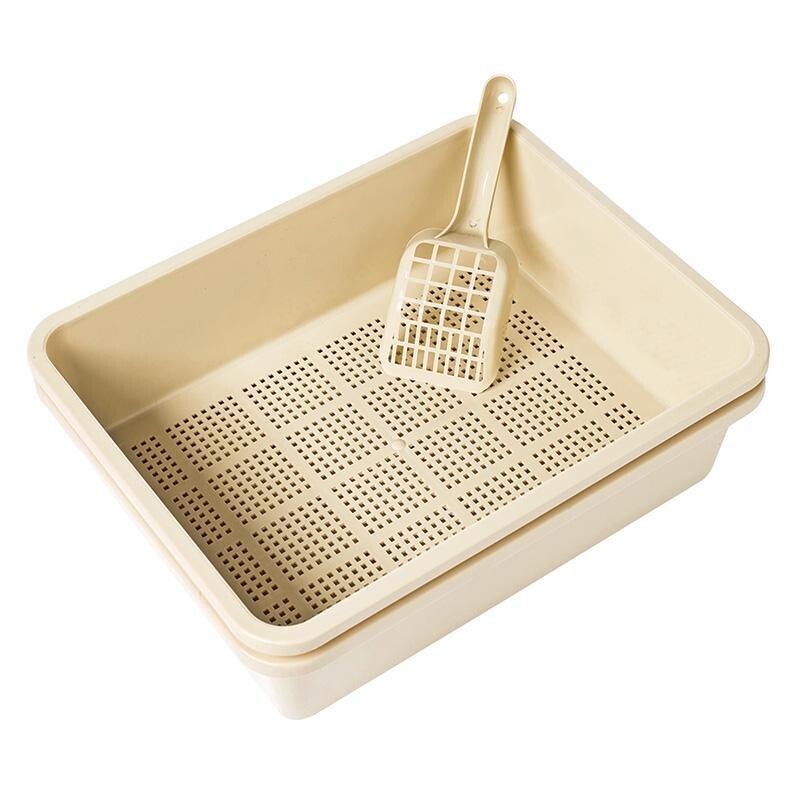 Kitter Litter Tray with Scoop - Beige Kitter Litter Tray with Scoop - Beige