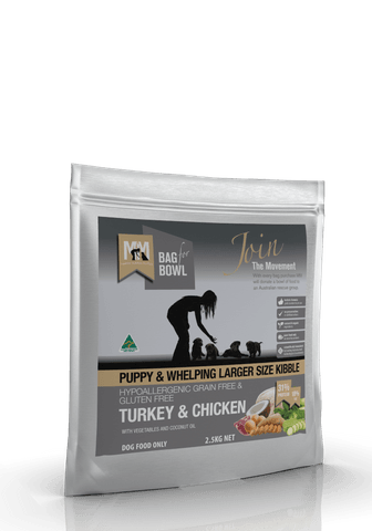 Meals for Mutts Large Breed Puppy & Whelping Turkey & Chicken Grain & Gluten Free  -  2.5 kg