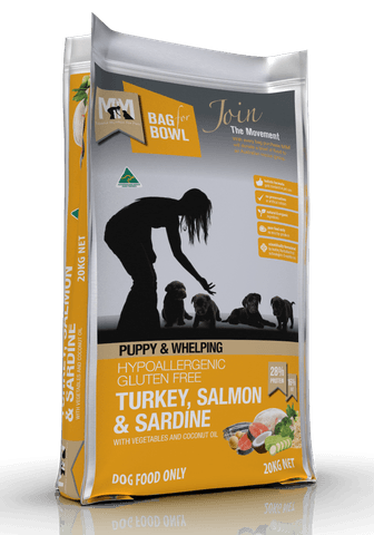 Meals for Mutts Puppy & Whepling Turkey, Salmon and Sardine - 20 kg Meals for Mutts Puppy & Whepling Turkey, Salmon and Sardine - 20 kg