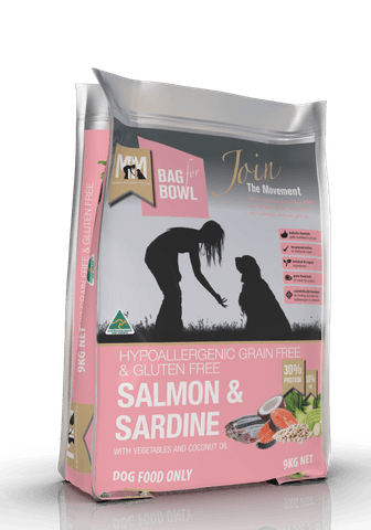 Meals For Mutts Gluten Free ,  Gain Free Salmon & Sardine Adult Dry Dog Food   -  9 kg