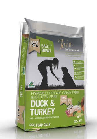 Meals For Mutts Grain Free Duck & Turkey Adult Dry Dog Food  -  9 kg