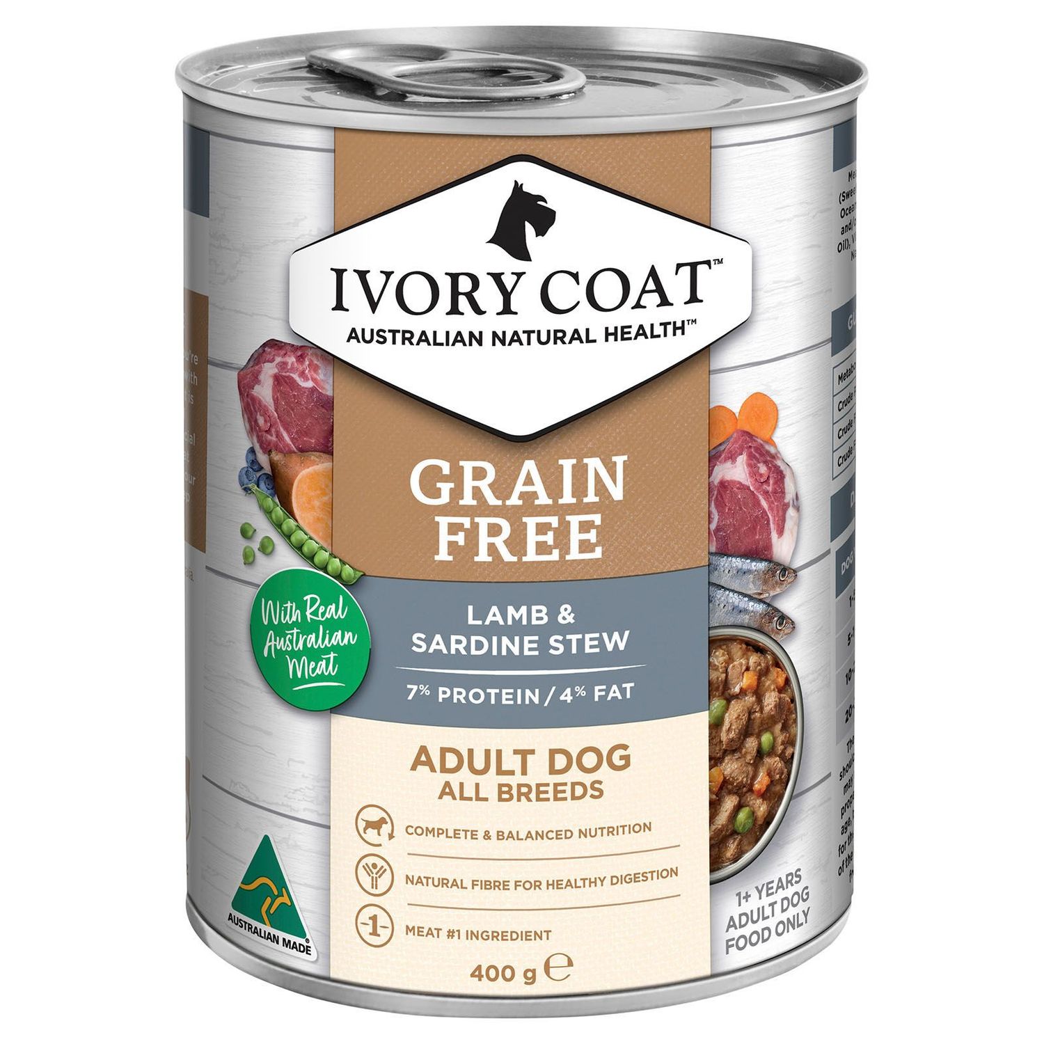 Ivory Coat Adult Lamb & Kangaroo Stew - 400 grams x 12 Ivory Coat Adult Lamb & Kangaroo Stew - 400 grams x 12