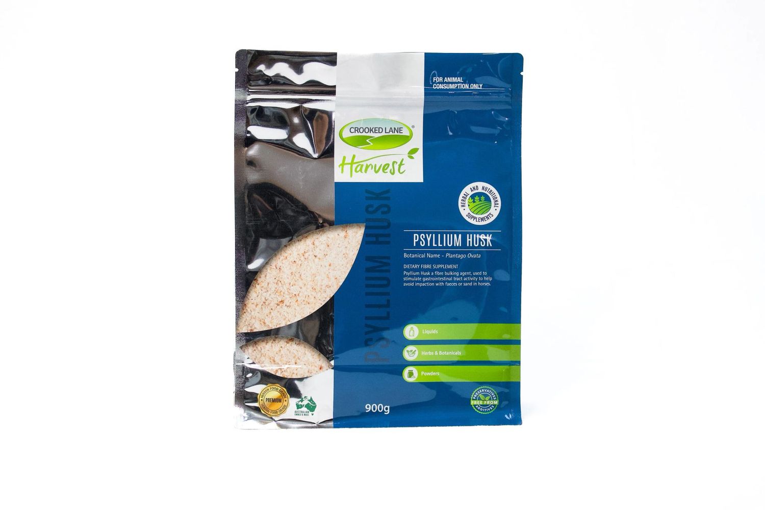 Crooked Lane Harvest Psyllium Husk 98% Digestive Health & Sand Clearance for Horses & Dogs  -  900 grams