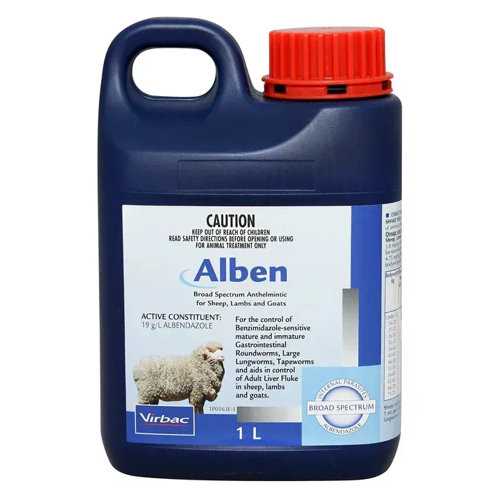 Virbac Alben Sheep, Lamb & Goat Wormer Broad Spectrum Livestock Wormer - 1 litre Virbac Alben Sheep, Lamb & Goat Wormer Broad Spectrum Livestock Wormer - 1 litre