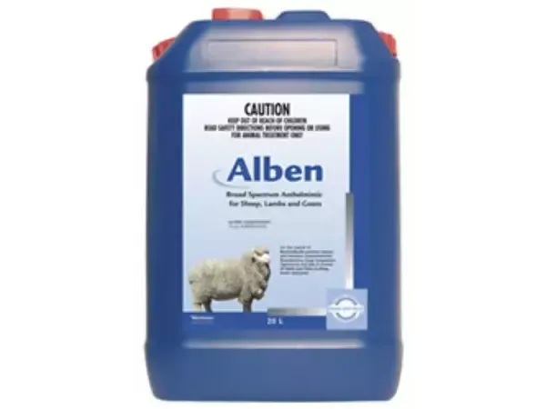 Virbac Alben Sheep, Lamb & Goat Wormer Broad Spectrum Livestock Wormer  -  20 litres