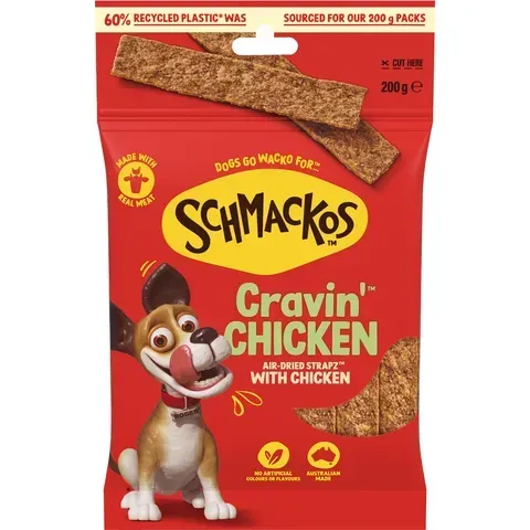 Schmackos Strapz Chicken Dog Treats  -  200 grams