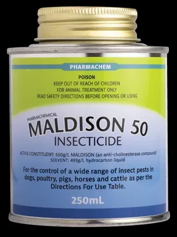 Pharmachem Maldison 50 Insecticide Effective Fly, Lice & Insect Control for Animals & Premises  -  250 ml