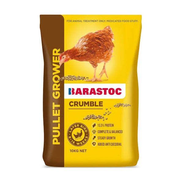 Barastoc Pullet Grower Grower Feed for Young Chickens 8–16 Weeks  -  10 kg