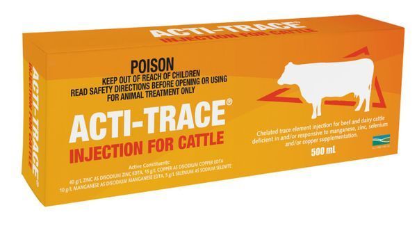 HRC Acti-Trace Injection - Essential Trace Mineral Support for Cattle  -  500