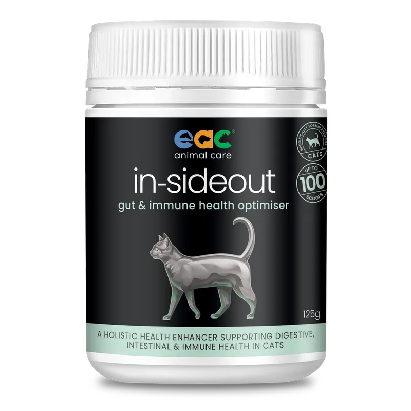 EAC Animal Care In Sideout Gut And Immune Health Optimiser Supplement For Cats - 125 grams EAC Animal Care In Sideout Gut And Immune Health Optimiser Supplement For Cats - 125 grams