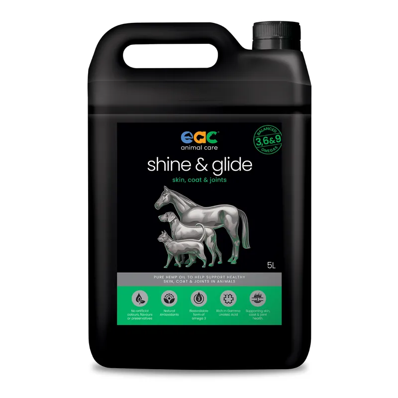 EAC Shine And Glide Hemp Oil Supplement For Dogs Cats And Horses  -  5 litre
