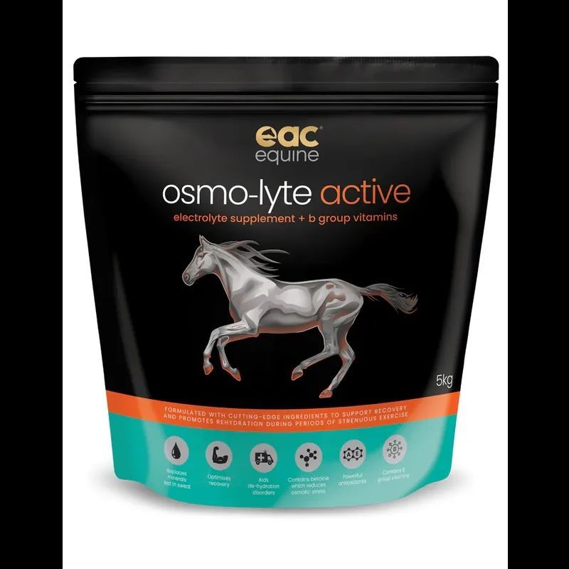 EAC Animal Care Osmo-Lyte Active Electrolyte Supplement + Vit B for Horses - 5 kg EAC Animal Care Osmo-Lyte Active Electrolyte Supplement + Vit B for Horses - 5 kg