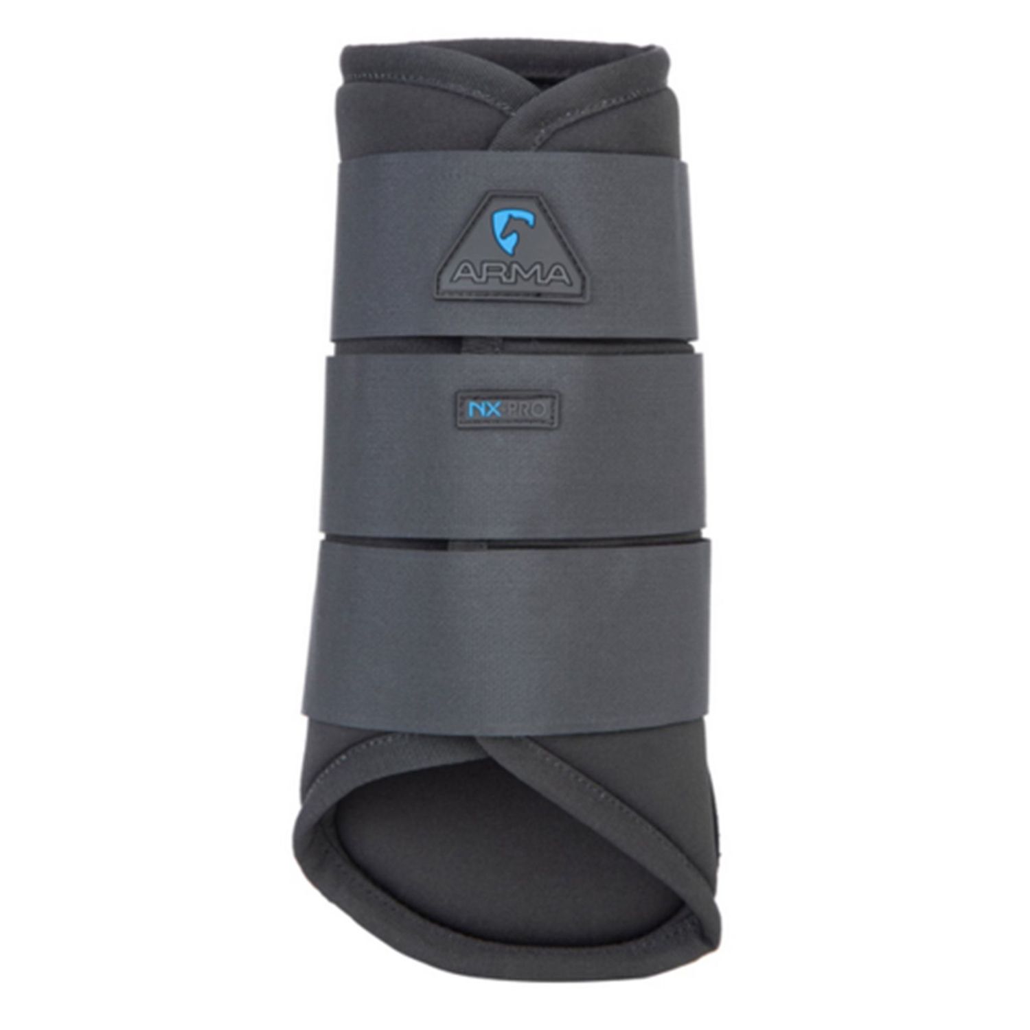 Shires ARMA Neoprene Brushing Boots – Durable Horse Leg Protection  -  Black - Extra Full