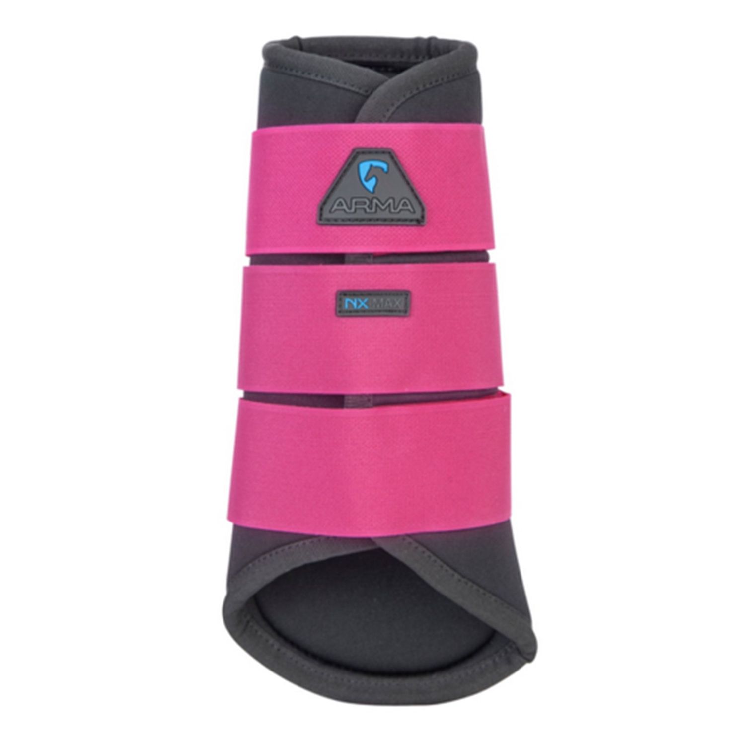 Shires ARMA Neoprene Brushing Boots – Durable Horse Leg Protection Raspberry - Full