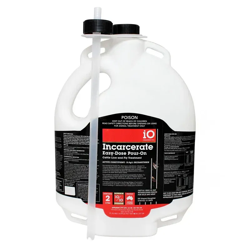iO Incarcerate Pour-On Lice & Fly Treatment for Cattle & Horses  -  2 litre
