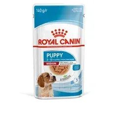 Royal Canin Medium Puppy Wet Dog Food Growth Support  -  10 x 140 grams