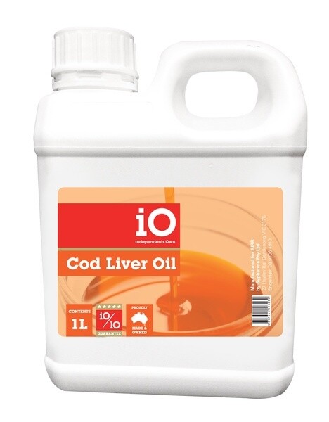 iO Cod Liver Oil – Omega Oil Supplement for Dogs & Horses  -  1 litre