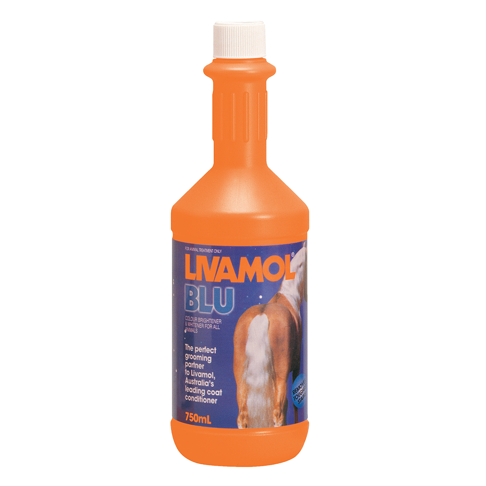 Livamol Blu Colour Brightener & Whitener – Coat Enhancer for Horses & Livestock  -  5 litres