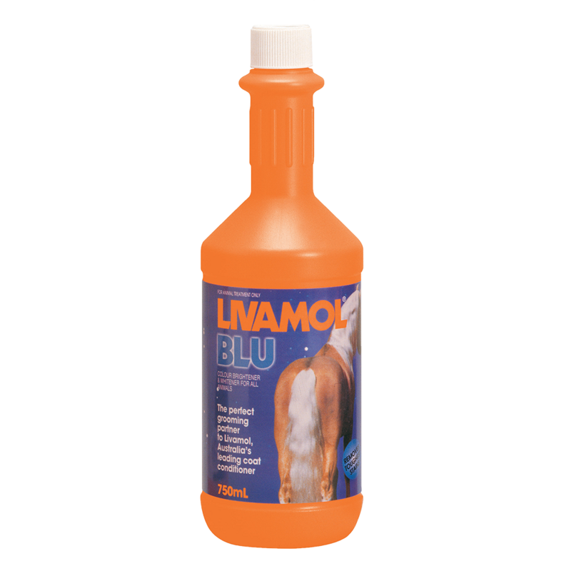 Livamol Blu Colour Brightener & Whitener – Coat Enhancer for Horses & Livestock  -  5 litres