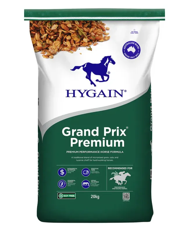 Hygain Grand Prix Premium 20kg – High Performance Horse Feed for Energy & Condition