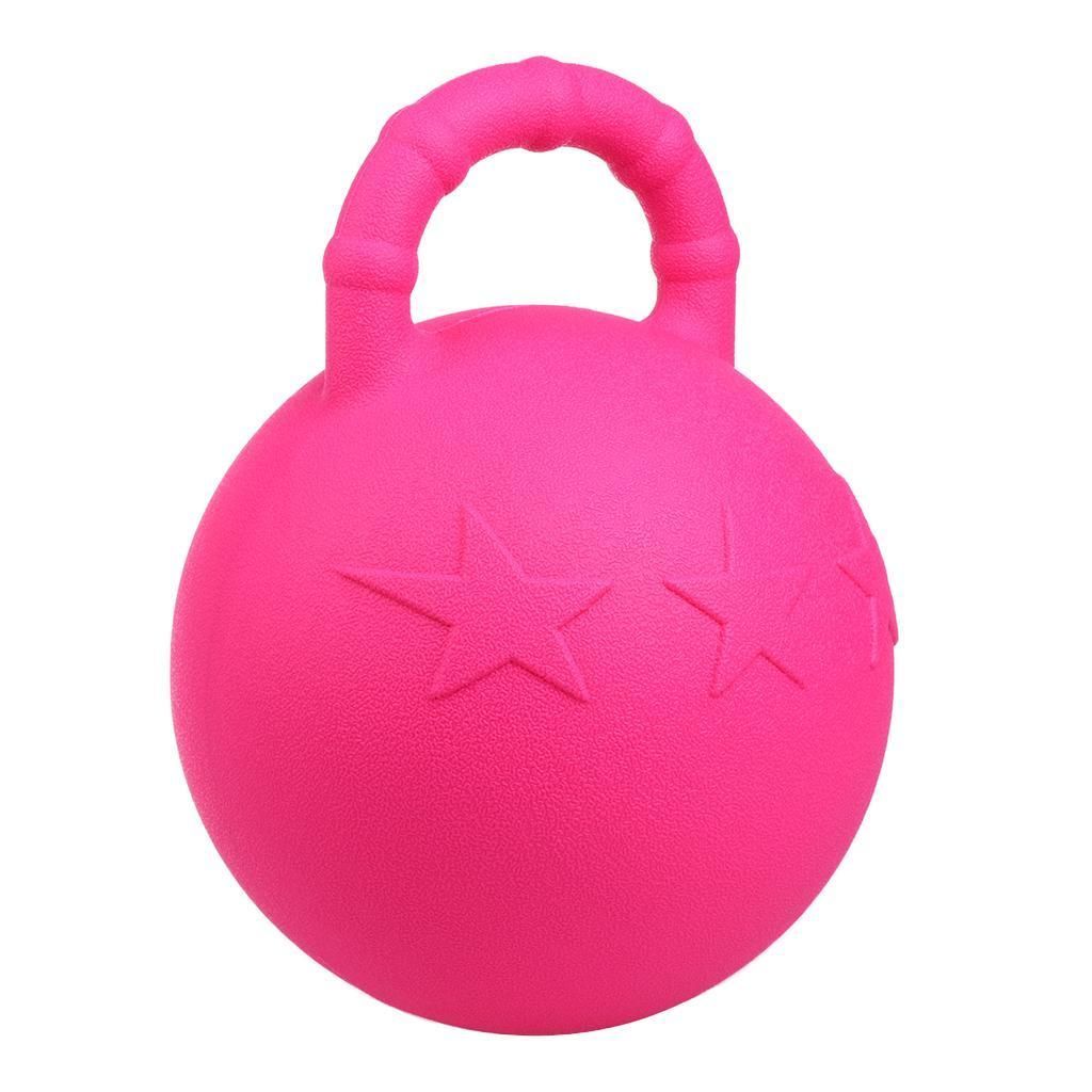 Horse Play Ball Apple Flavour - Durable Horse Toy Ball for Boredom & Enrichment  25 cm  -  Pink