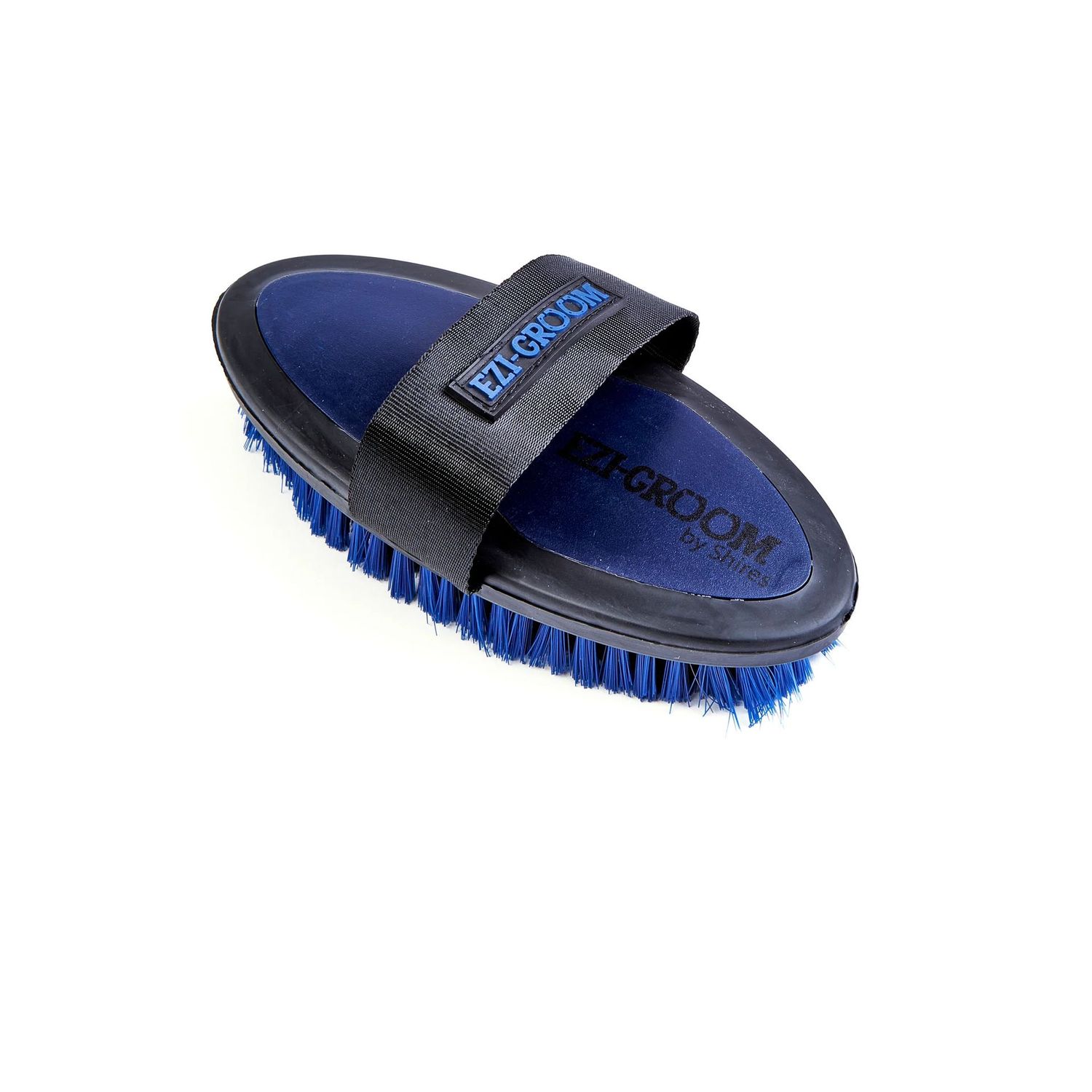 Shires EZI-GROOM Grip Small Body Brush 170mm Soft 25mm Bristles Grooming Brush  - Navy