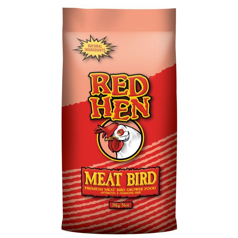 Laucke Red Hen Meat Bird Complete Broiler Feed , High Protein Chicken Grower & Finisher Pellets for Rapid Weight Gain & Feed Efficiency  -  20 kg