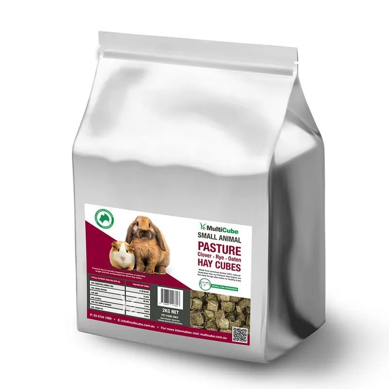MultiCube Small Animal Pasture Hay Cubes Compressed Hay for Rabbits & Guinea Pigs -  2 kg