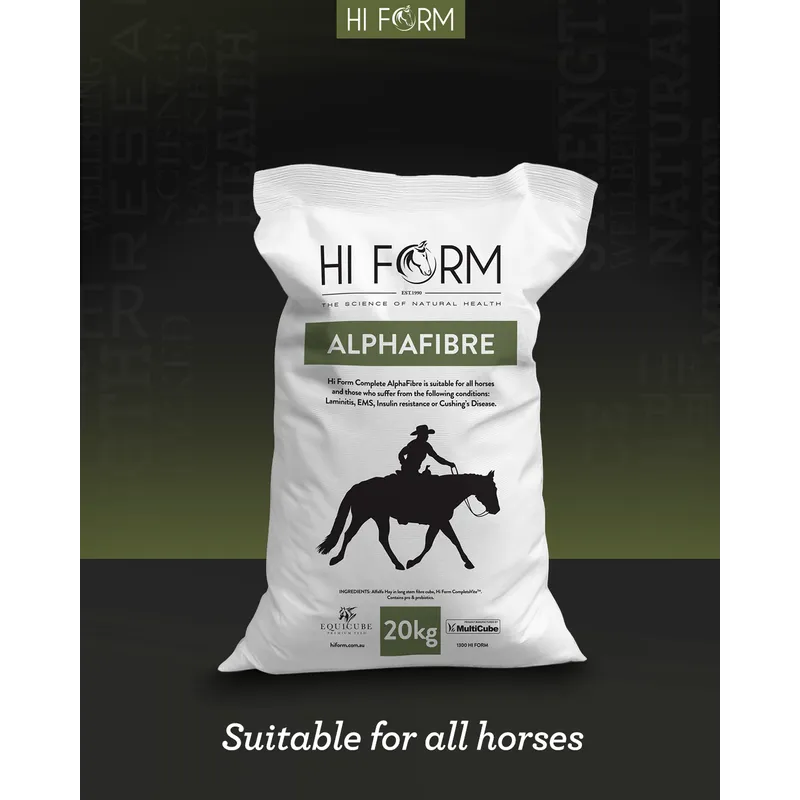 Hi Form EquiCube AlphaFibre High Fibre Low Starch Horse Feed - 20 kg Hi Form EquiCube AlphaFibre High Fibre Low Starch Horse Feed - 20 kg