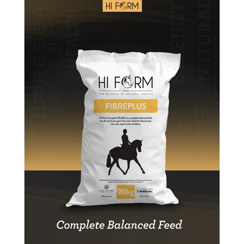 Hi Form EquiCube FibrePlus High Fibre Horse Feed for Gut Health & Condition  -  20 kg