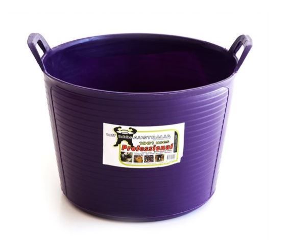 Tuff Tubbs Bucket Purple - Heavy Duty Flexible Feed & Water Bucket - 25 litres Tuff Tubbs Bucket Purple - Heavy Duty Flexible Feed & Water Bucket - 25 litres