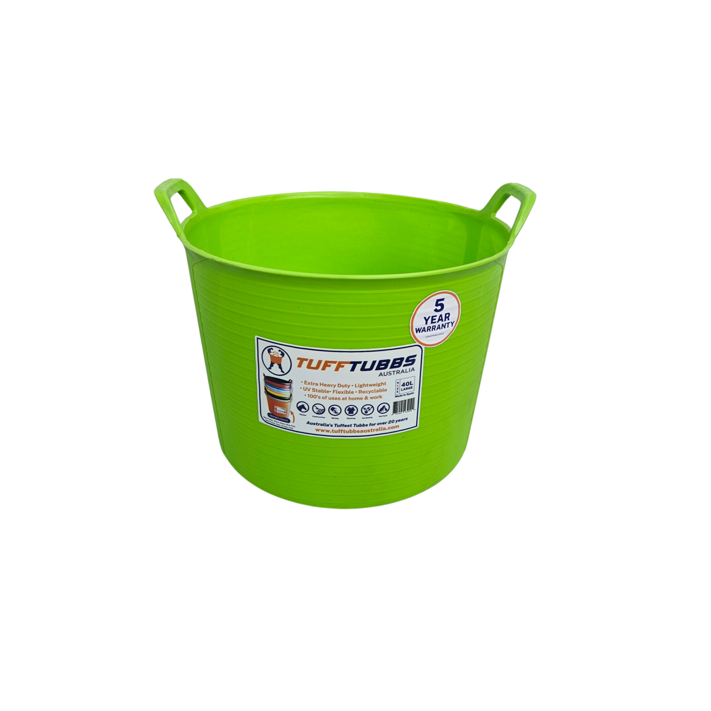 Tuff Tubbs Bucket Lime - Heavy Duty Flexible Feed & Water Bucket - 25 litres Tuff Tubbs Bucket Lime - Heavy Duty Flexible Feed & Water Bucket - 25 litres