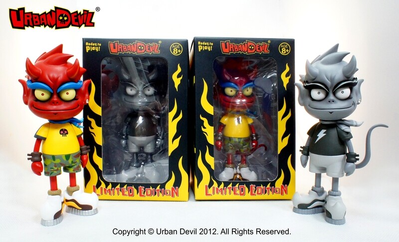 Urban Devil Original &amp; Grayscale Variant Limited Edition Action Figures SET OF 2 &quot;Last One&quot;!!!