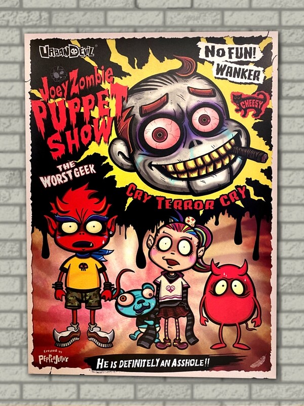 Urban Devil - Joey Zombie Puppet Show - Digital Film Illustration &quot;SIGNED BY ARTIST”