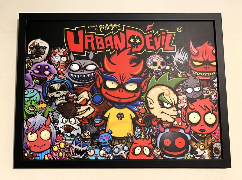 Urban Devil - The Ultimate Characters Collection 2.0 Digital Poster with Frame &quot;SIGNED BY ARTIST”​