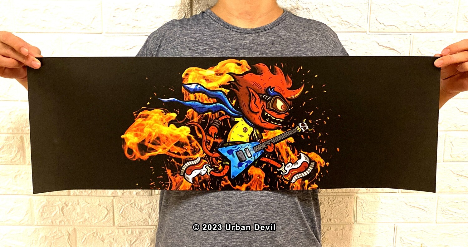 Urban Devil Hell Rocks - Digital Pearl Canvas Prints Limited Edition &quot;SIGNED BY ARTIST”​