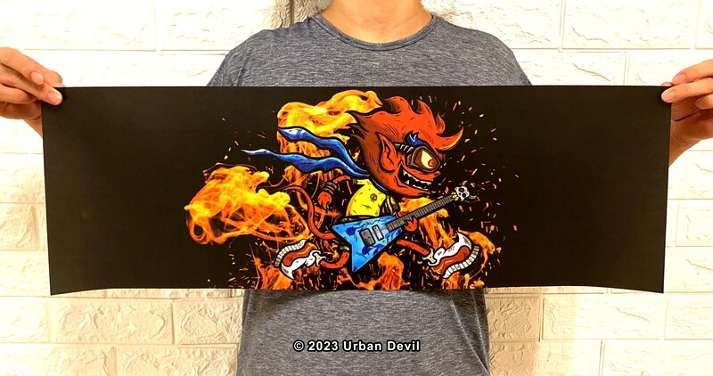 Urban Devil Hell Rocks - Digital Pearl Canvas Prints Limited Edition &quot;SIGNED BY ARTIST”​