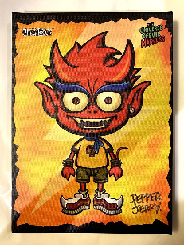 The Universe of Evil Madness Canvas Wall Art Urban Q Devil &quot;SIGNED BY ARTIST”​