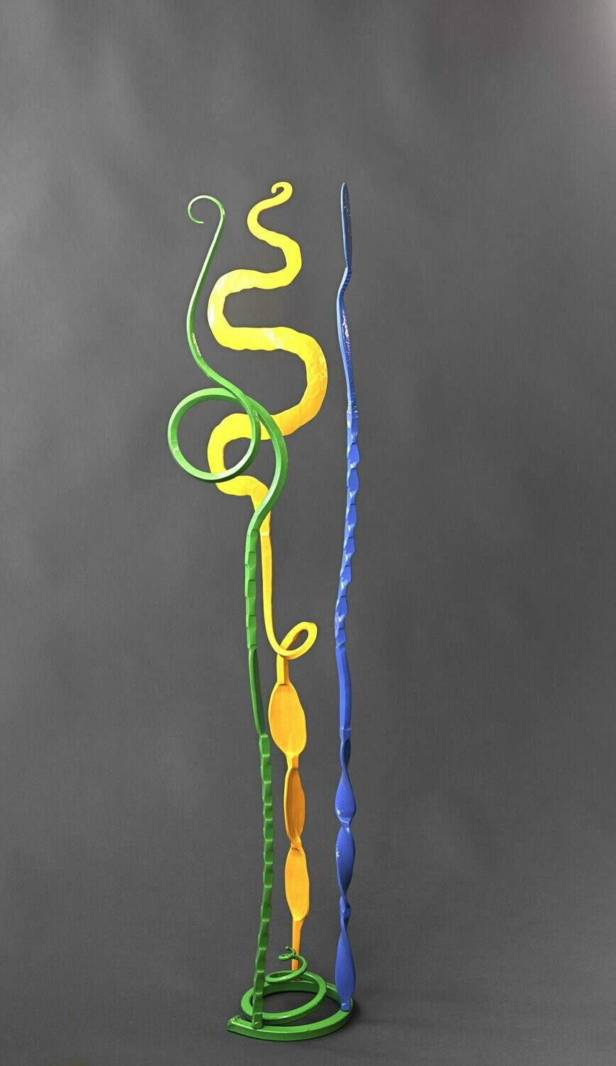 4 Foot Blue, Green, and Yellow Bloom