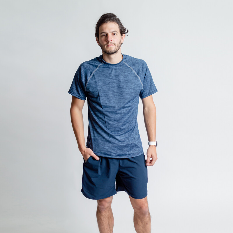 Playera Azul Jaspeado