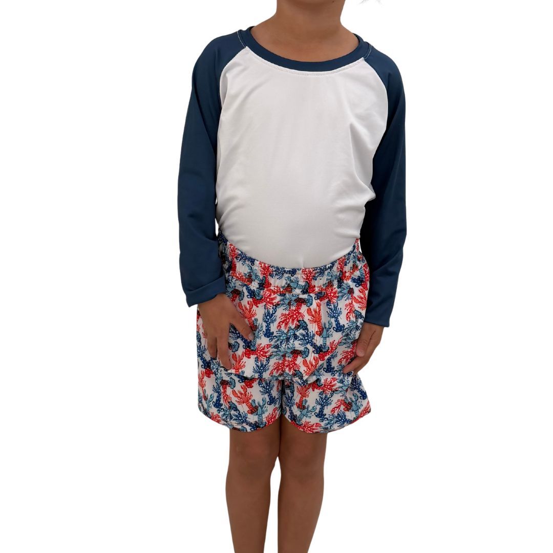 Pantaloneta Langostas Azul y Roja Pantaloneta Langostas Azul y Roja