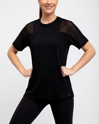 Blusa Manga Corta Mesh