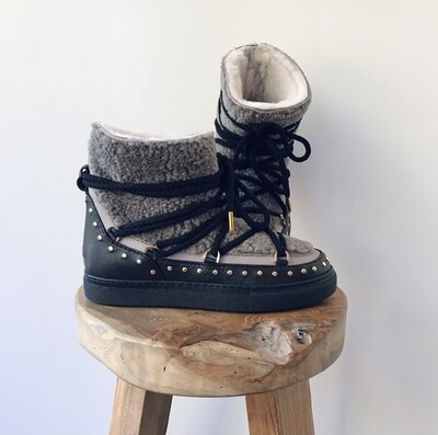 INUIKII CURLY ROCK Boots Taupe-Zwart 70102-076